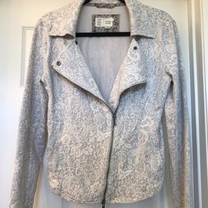 Knit Motorcycle Style Jacket